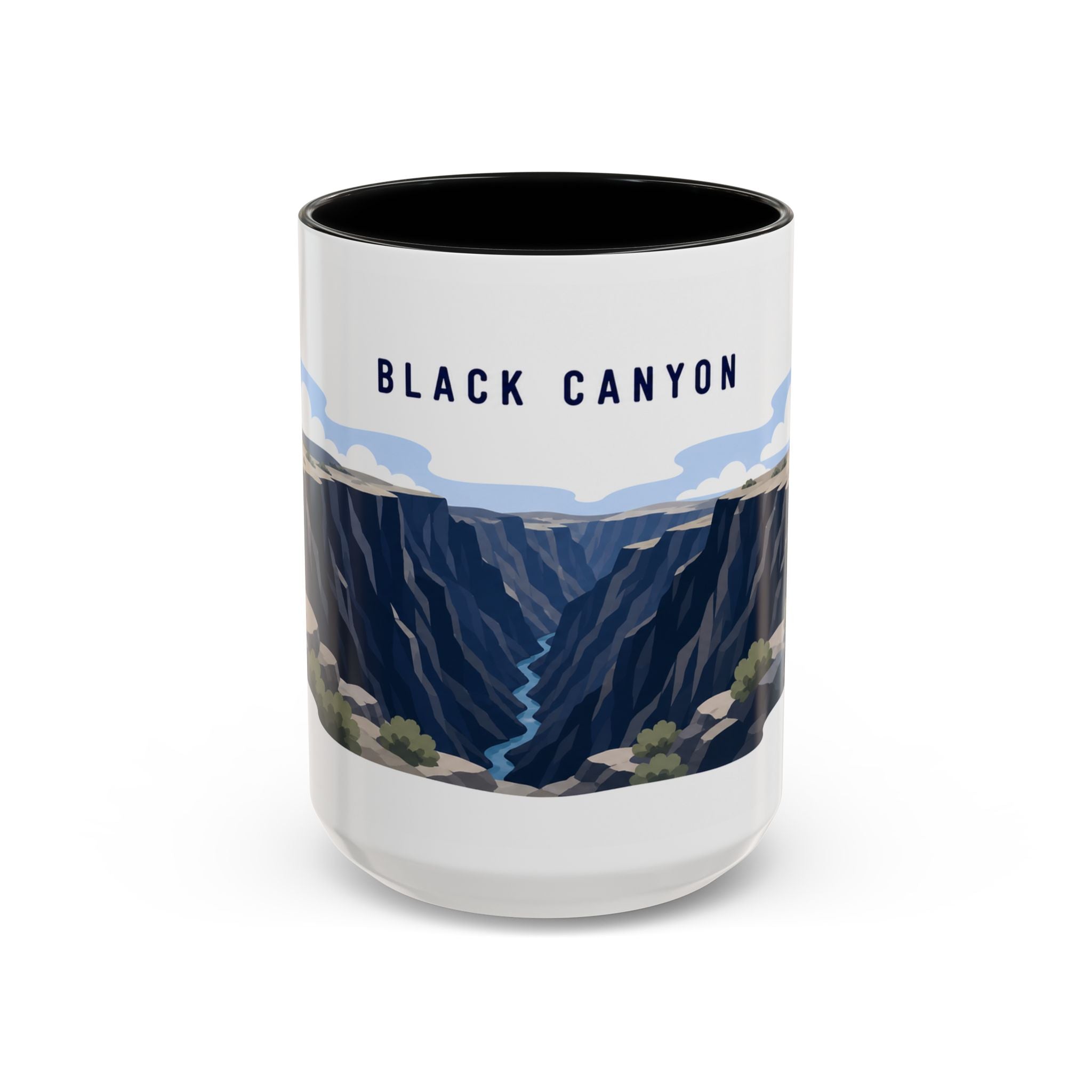 Black Canyon of the Gunnison National Park Coffee Mug | Solid Color Block Park Souvenir | 11oz 15oz Accent Mug
