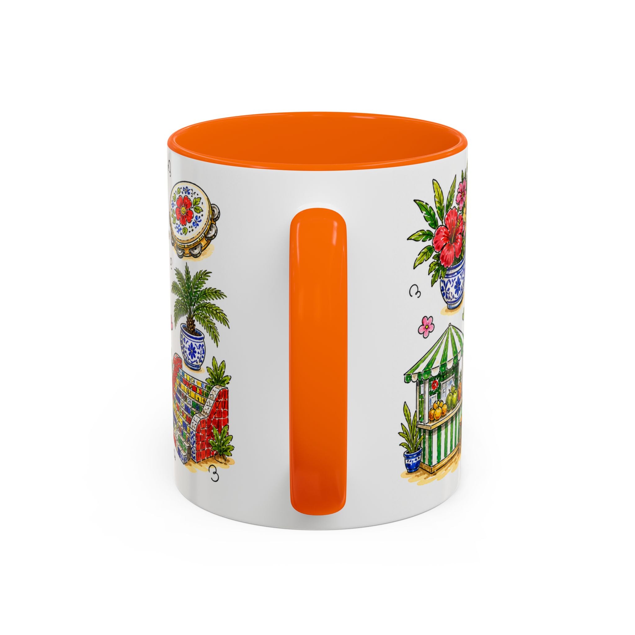 Rio de Janeiro Illustrated Travel Mug | City Souvenir Accent Coffee Mug | 11oz 15oz Ceramic Cup