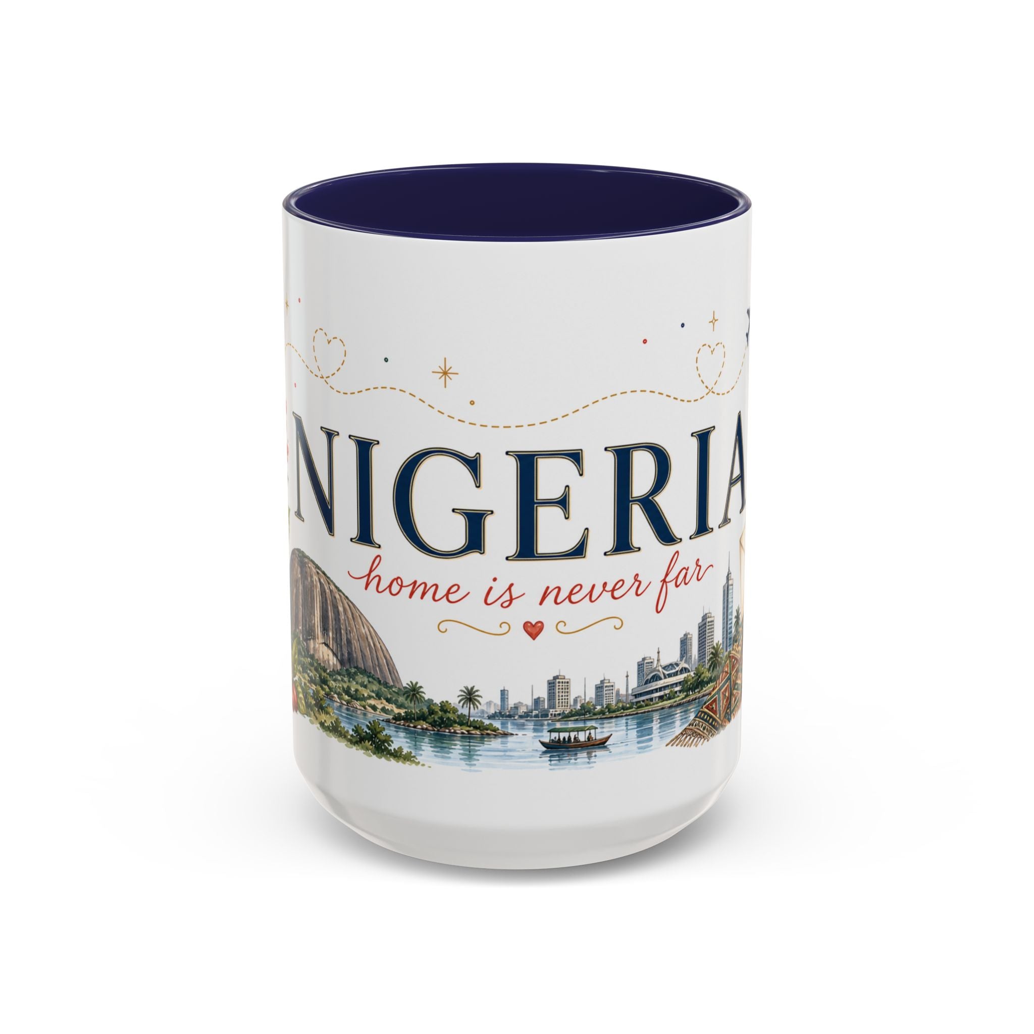 Nigeria Home Country Mug | Moving Away Gift | Long Distance Friendship | 11 oz 15 oz Accent Mug