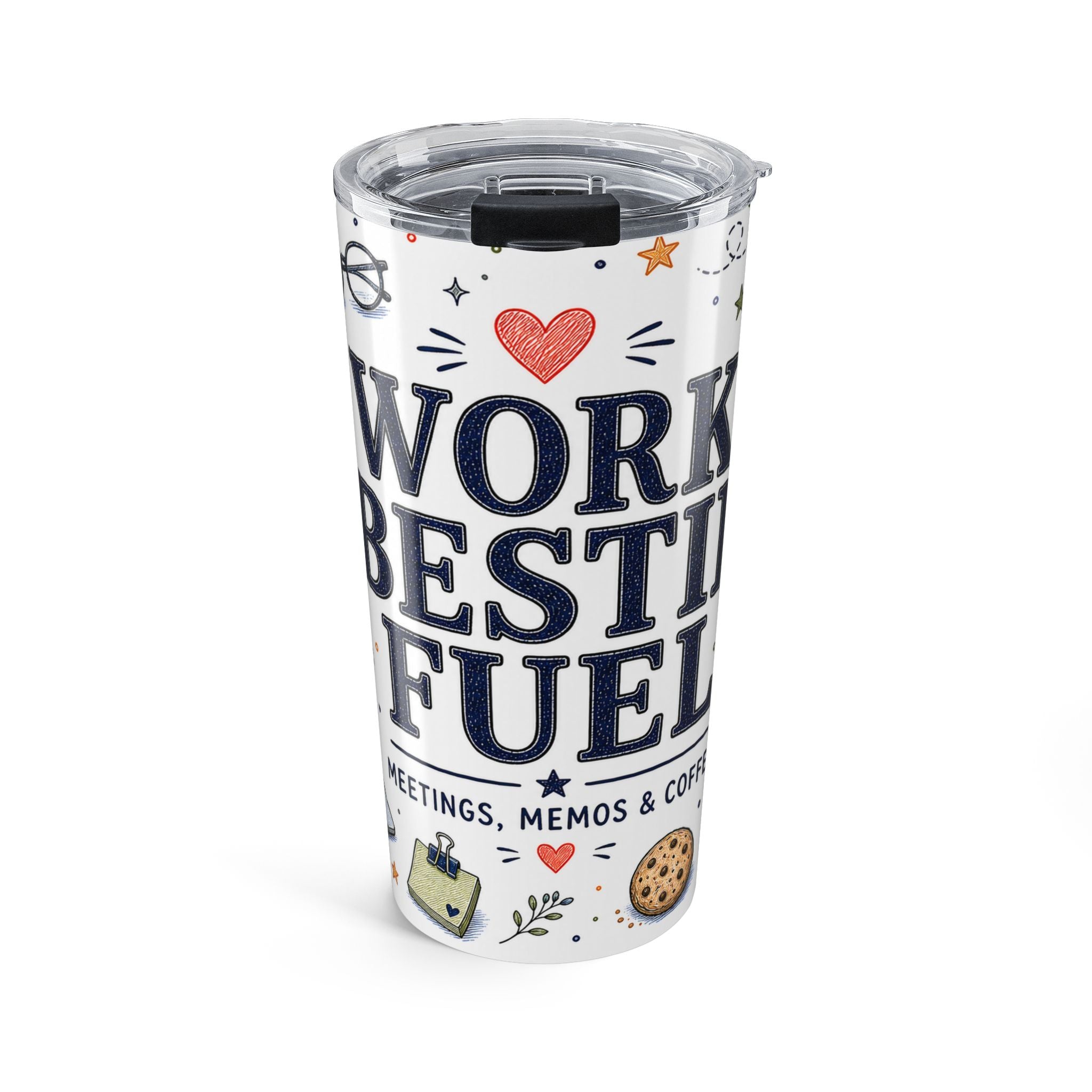 Work Bestie Fuel 20oz Tumbler | Coworker Gift | Insulated Stainless Steel Travel Cup