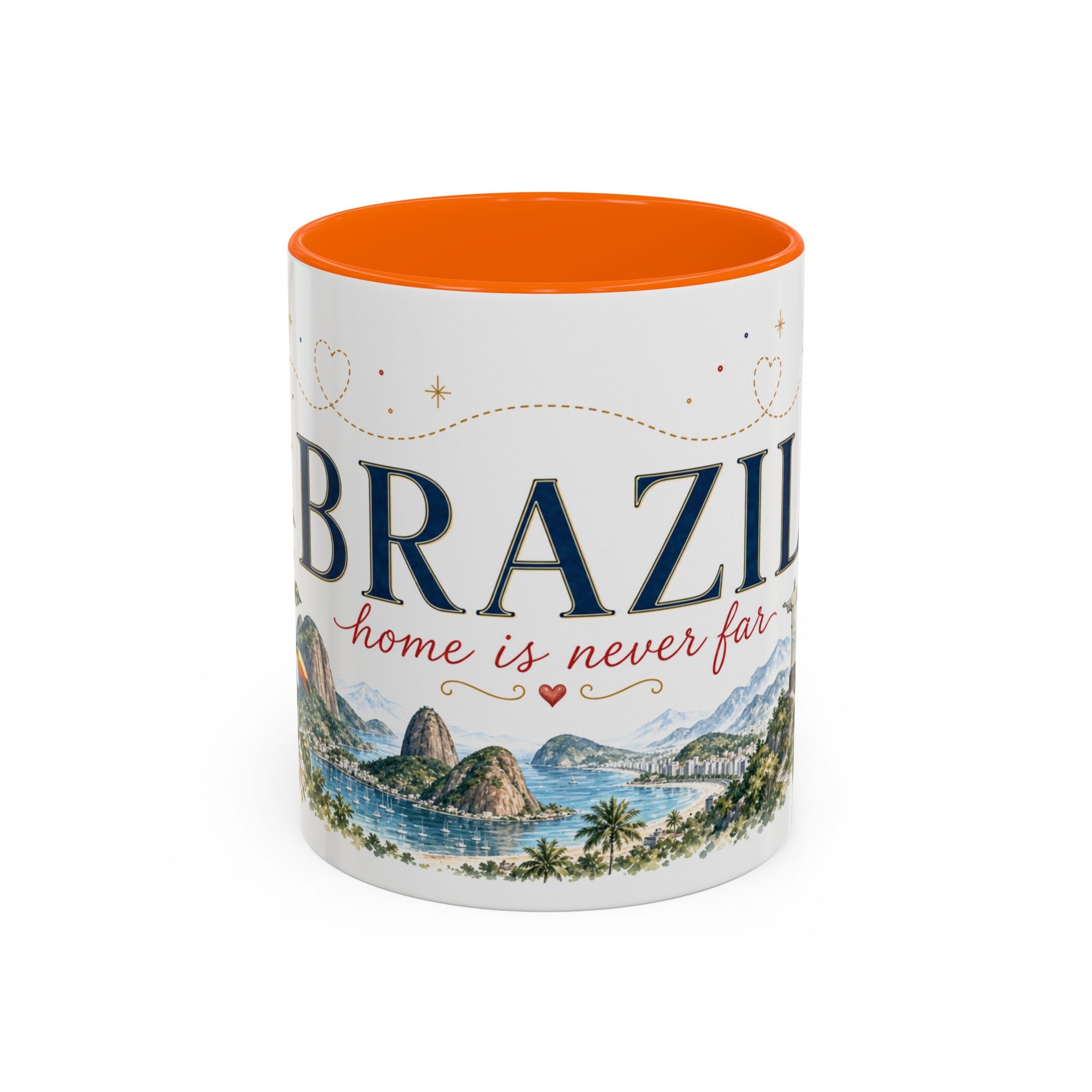 Brazil Home Country Mug | Moving Away Gift | Long Distance Friendship | 11 oz 15 oz Accent Mug