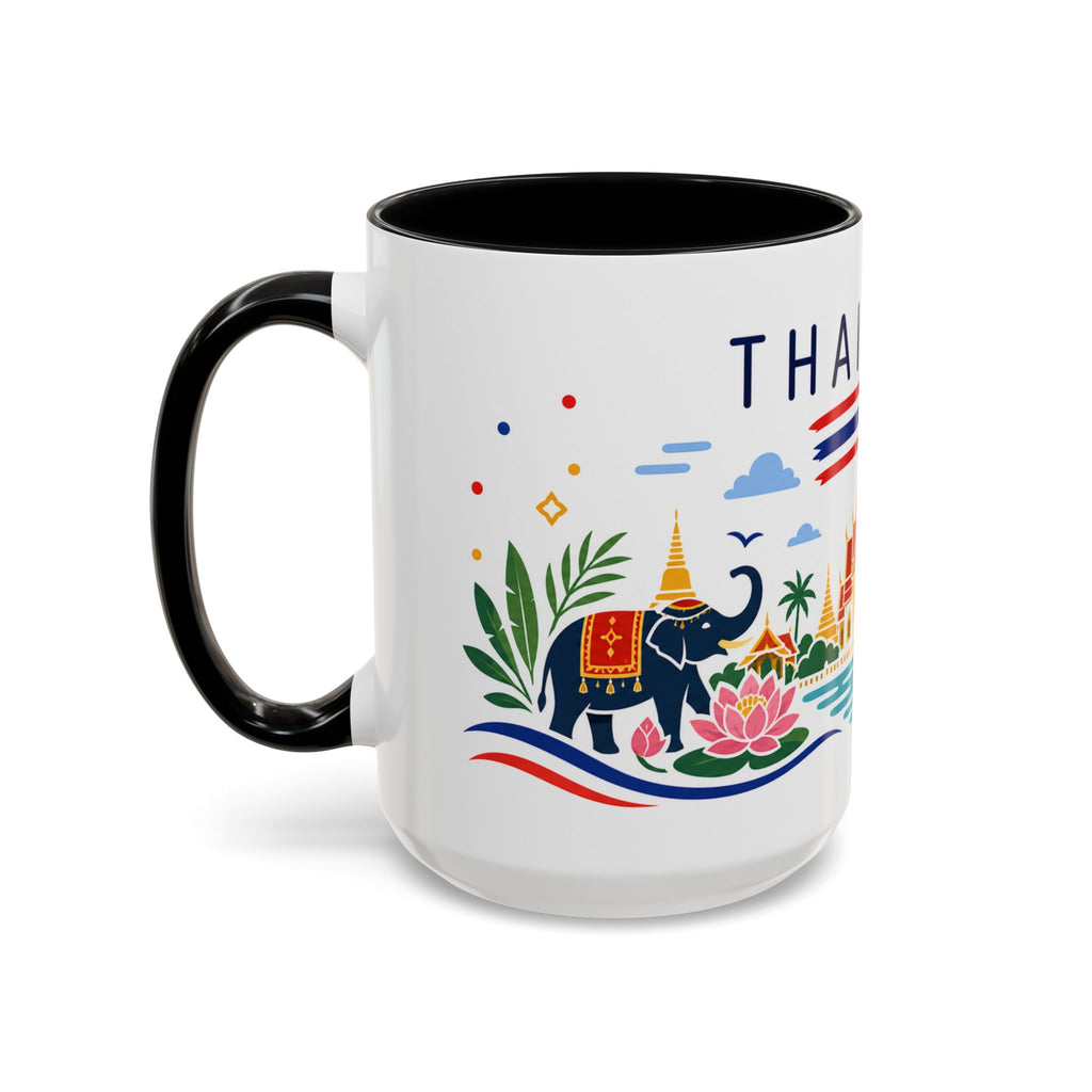 Thailand Coffee Mug | Travel Souvenir Accent Mug | Country Gift Ceramic Cup 11oz 15oz