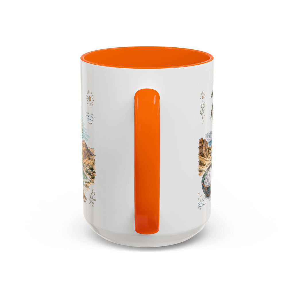 Dead Sea Mug, Jordan Travel Souvenir, Bucket List Gift, Accent Ceramic Coffee Mug 11oz 15oz