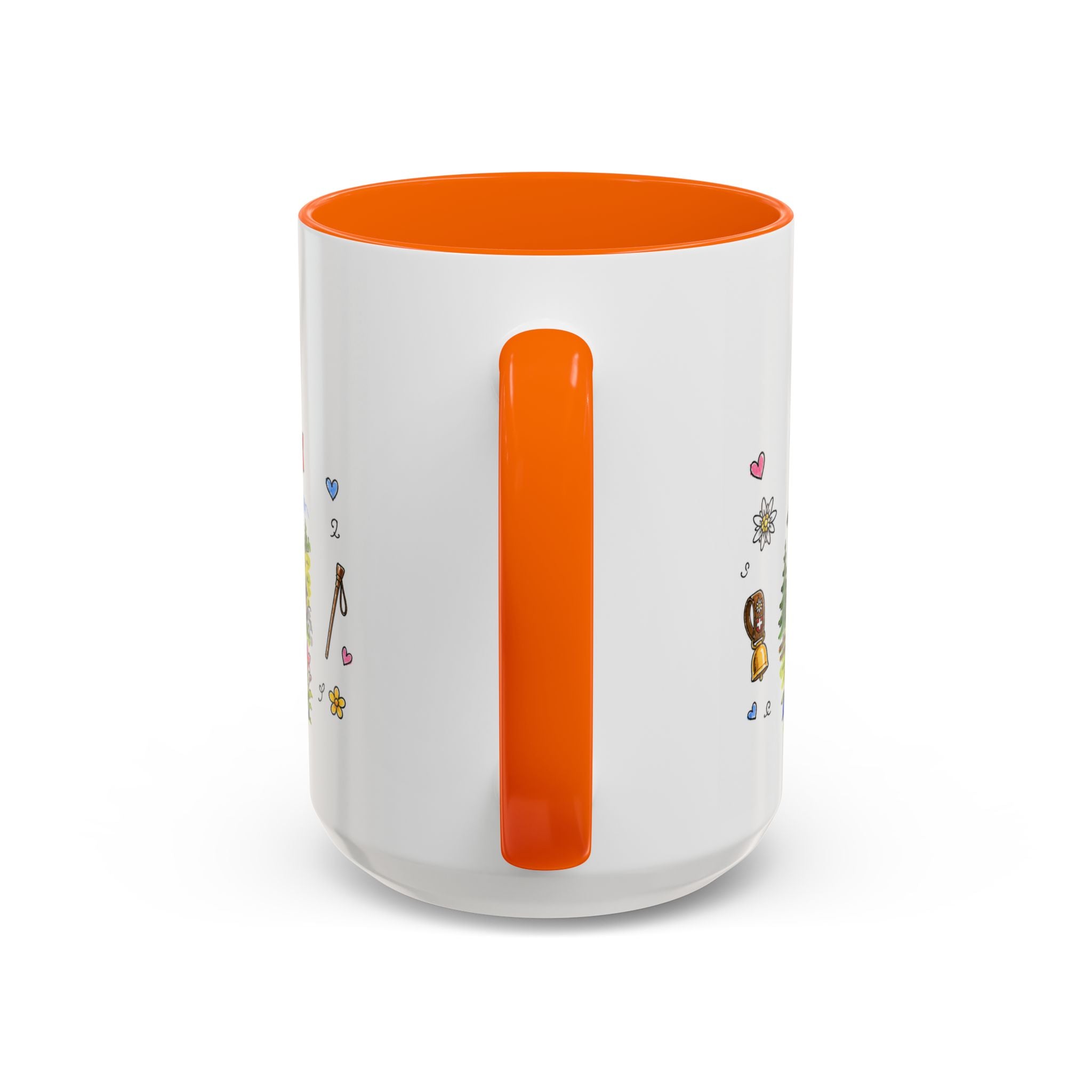 Zermatt Illustrated Travel Mug | Switzerland Souvenir Accent Coffee Mug | 11oz 15oz Ceramic Cup