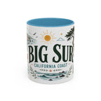 Big Sur Coffee Mug | Travel Destination Souvenir Gift | Accent Color Ceramic 11oz 15oz