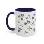 Wisconsin Wood Violet Mug, State Flower Floral Coffee Cup, 11oz Botanical Gift