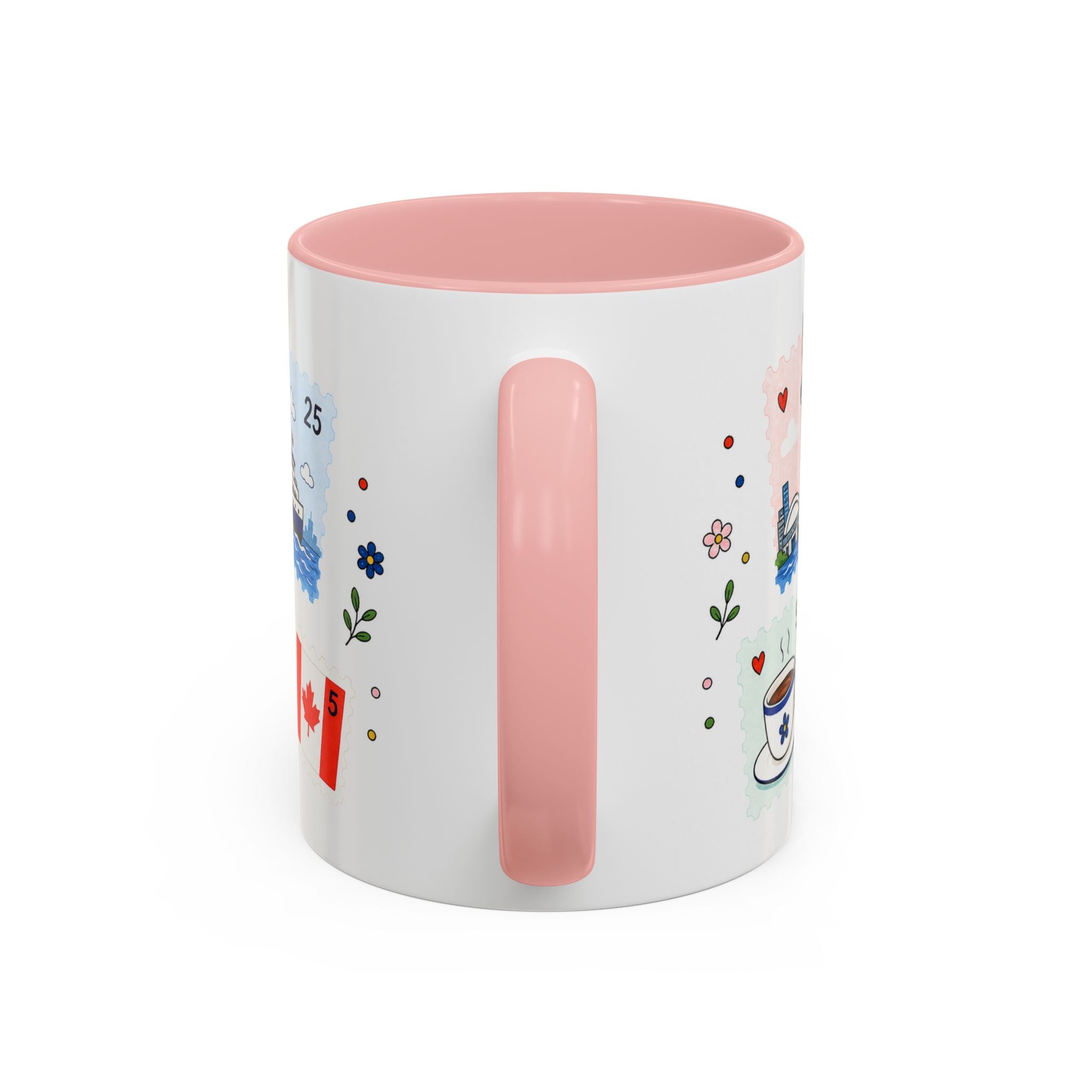 Toronto Coffee Mug | Postage Stamp Collage Mug | Travel Souvenir Accent Cup 11oz 15oz