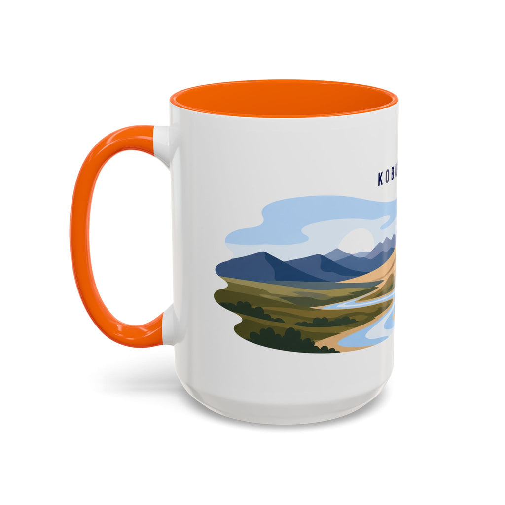 Kobuk Valley National Park Coffee Mug | Solid Color Block Park Souvenir | 11oz 15oz Accent Mug