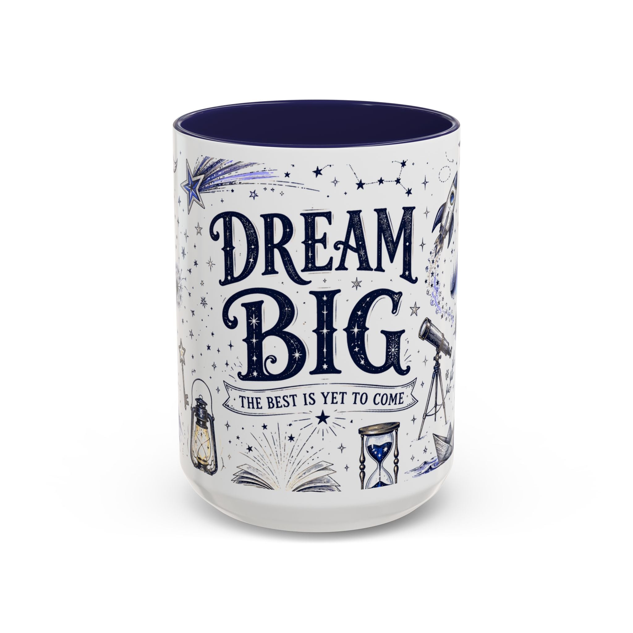 Dream Big Coffee Mug | Class of 2026 Graduation Gift | Accent Color Ceramic 11oz 15oz
