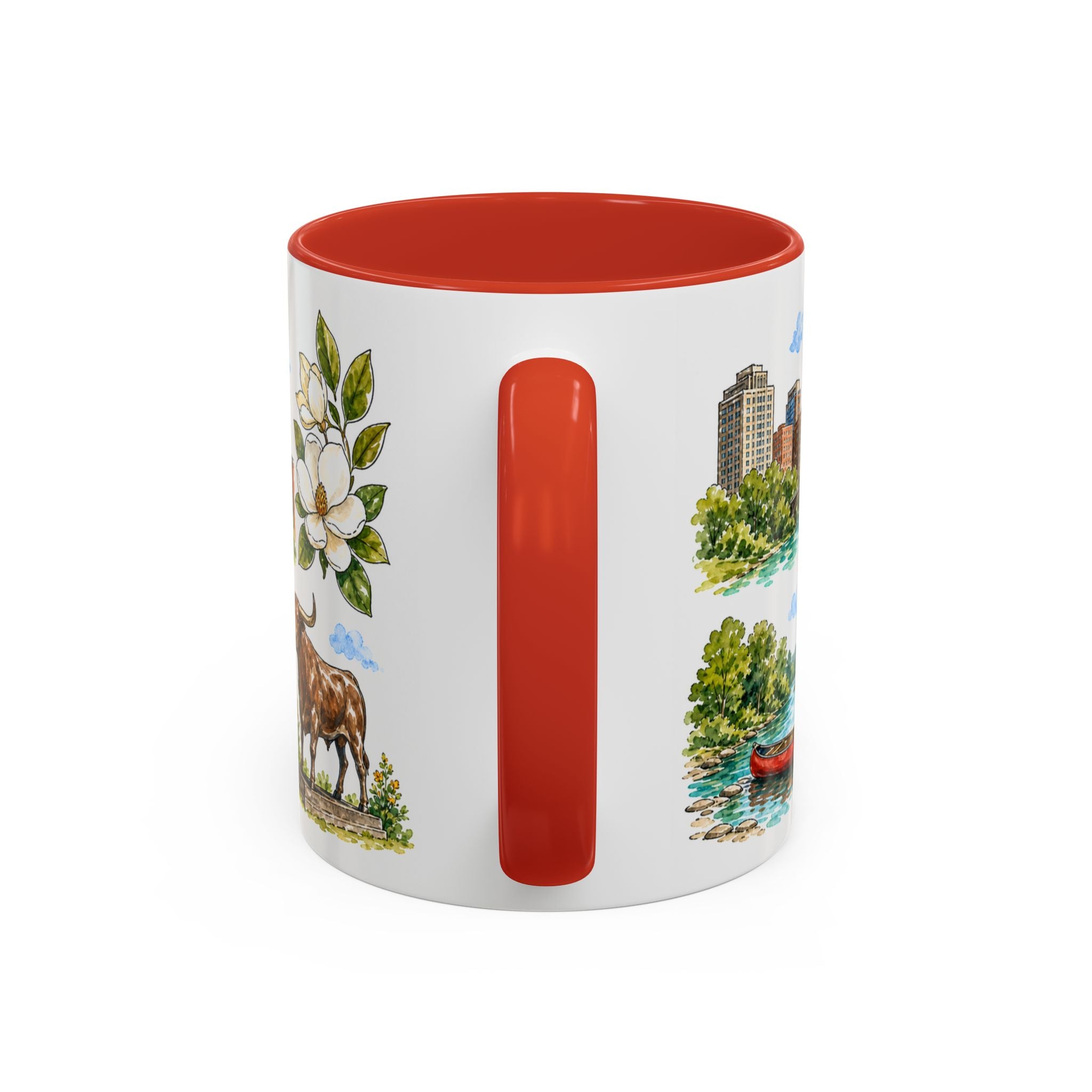 Durham Illustrated Travel Mug | City Souvenir Accent Coffee Mug | 11oz 15oz Ceramic Cup