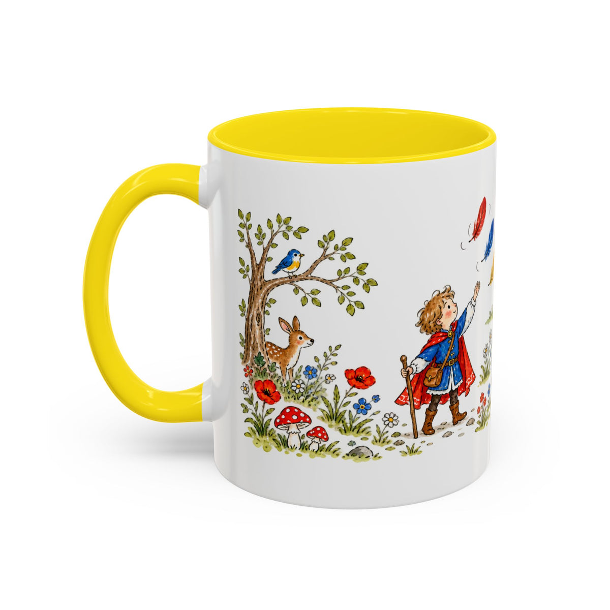The Three Feathers Mug | Storybook Fairy Tale Accent Coffee Mug | EveryLegend