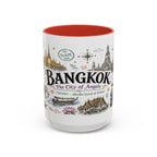 Bangkok Coffee Mug | Thailand Souvenir Travel Gift | Accent Color Ceramic 11oz 15oz