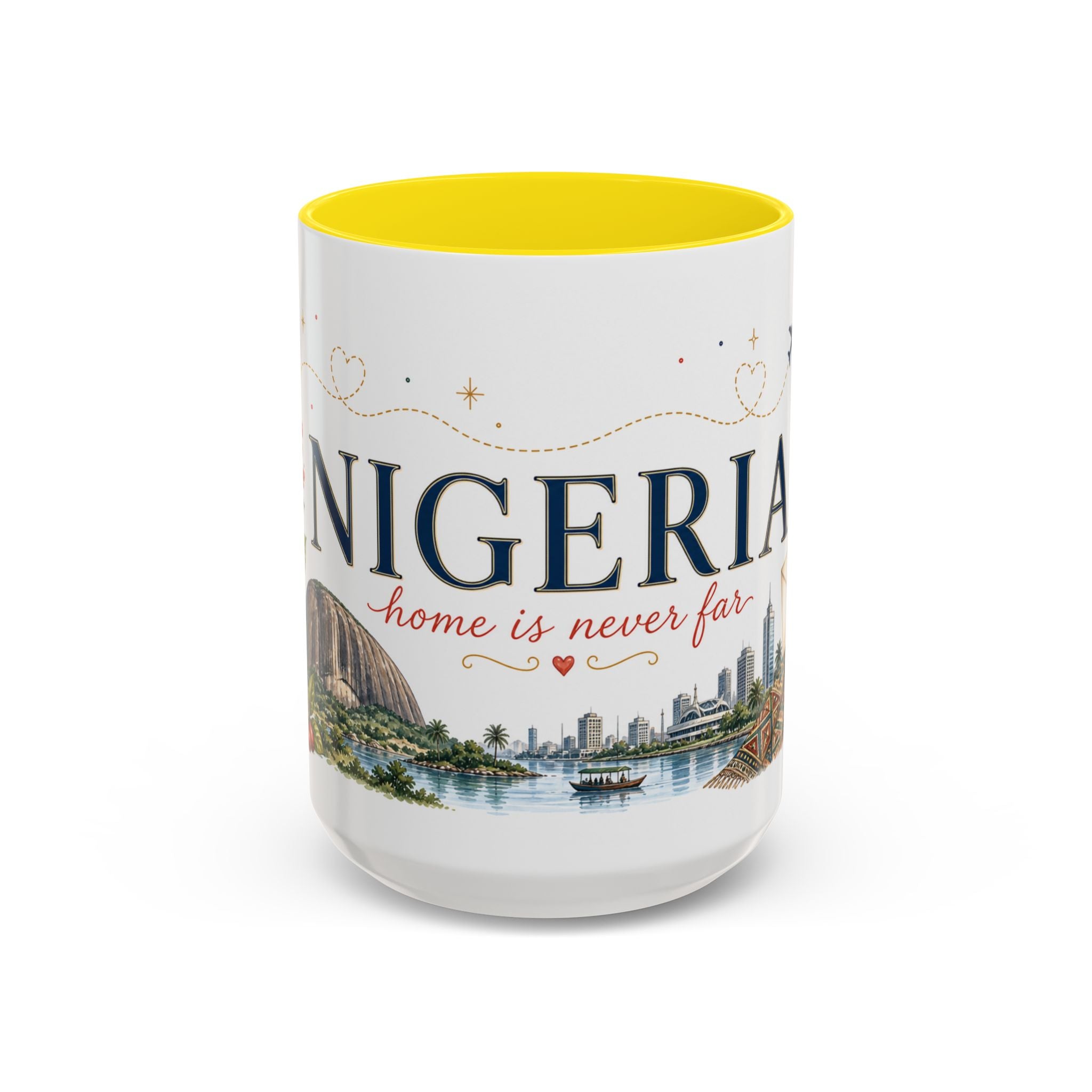 Nigeria Home Country Mug | Moving Away Gift | Long Distance Friendship | 11 oz 15 oz Accent Mug