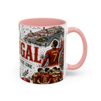 Portugal Soccer Coffee Mug | World Cup Fan Gift | Accent Color Ceramic 11oz 15oz Match Day Cup