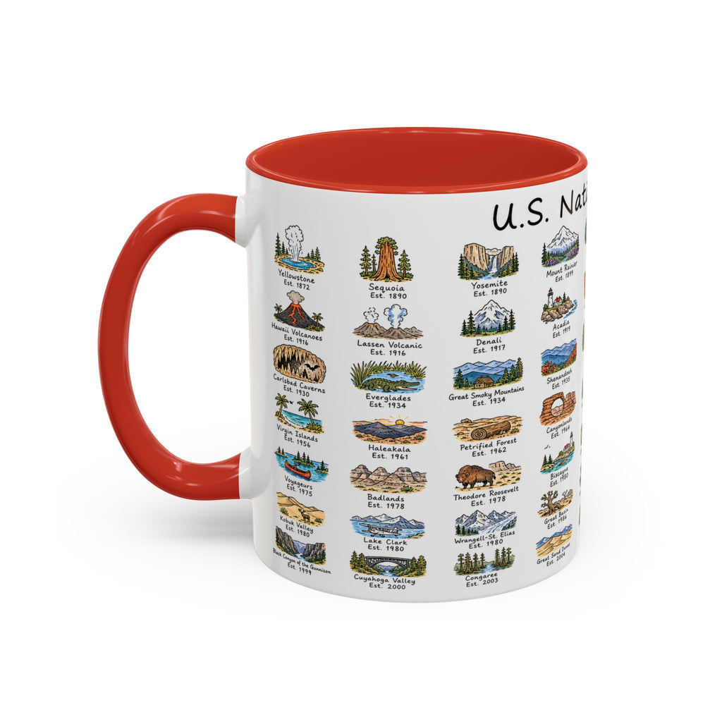 63 National Parks Mug | U.S. Parks Coffee Cup | Park Bucket List Gift | Road Trip Hiking Camping Souvenir
