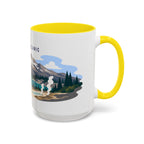 Lassen Volcanic National Park Coffee Mug | Solid Color Block Park Souvenir | 11oz 15oz Accent Mug