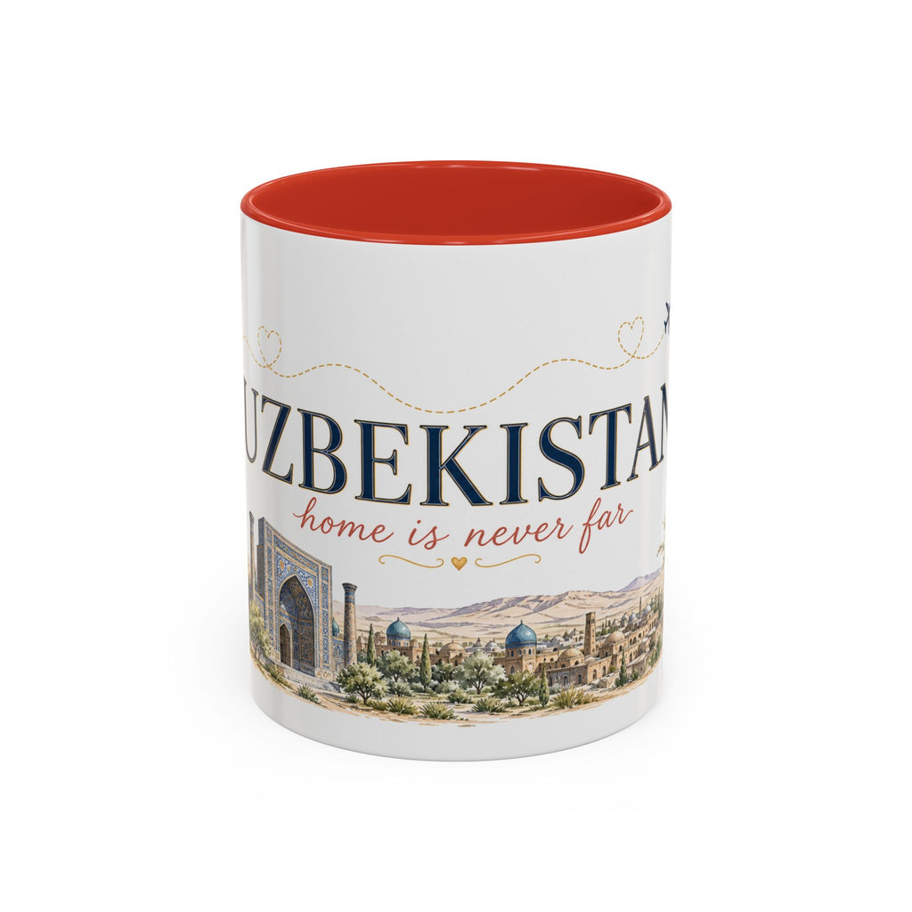 Uzbekistan Home Country Mug | Moving Away Gift | Long Distance Friendship | 11 oz 15 oz Accent Mug