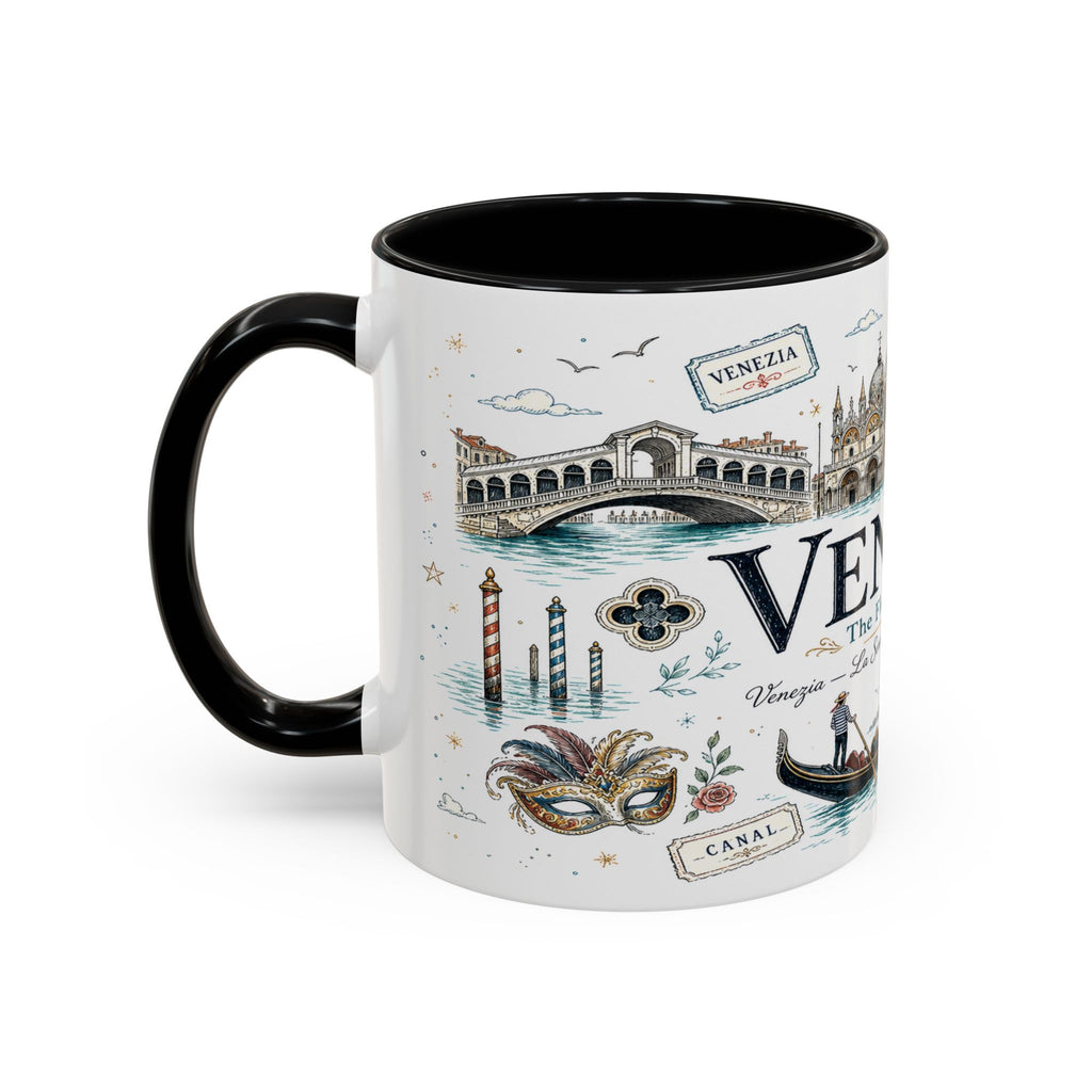 Venice Coffee Mug | Italy Souvenir Travel Gift | Accent Color Ceramic 11oz 15oz