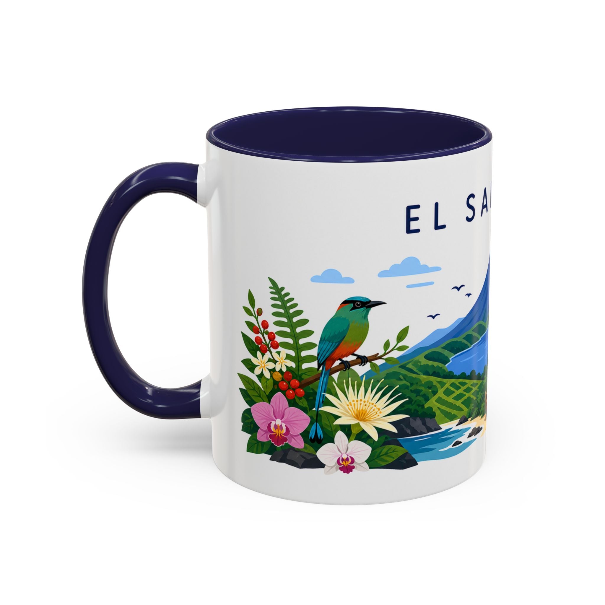 El Salvador Coffee Mug | Travel Souvenir Accent Mug | Country Gift Ceramic Cup 11oz 15oz