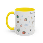 Rocky Mountain National Park Christmas Mug | Watercolor Travel Souvenir | Holiday Gift | Accent Ceramic Coffee Cup 11oz 15oz