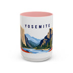 Yosemite Coffee Mug | Travel Destination Souvenir Gift | Accent Color Ceramic 11oz 15oz