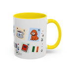 Dublin Coffee Mug | Postage Stamp Collage Mug | Travel Souvenir Accent Cup 11oz 15oz