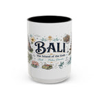 Bali Coffee Mug | Indonesia Souvenir Travel Gift | Accent Color Ceramic 11oz 15oz