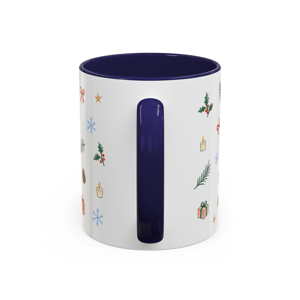 Seattle Christmas Mug | Watercolor Travel Souvenir | Holiday Gift | Accent Ceramic Coffee Cup 11oz 15oz