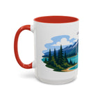 Lake Clark National Park Coffee Mug | Solid Color Block Park Souvenir | 11oz 15oz Accent Mug