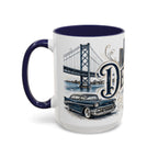 Detroit Coffee Mug | United States Travel Souvenir | Vintage Illustrated City Gift | 11 oz 15 oz Accent Mug