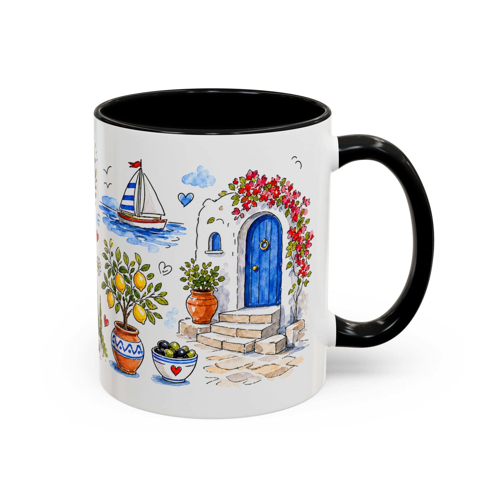 Athens Travel Mug | European City Souvenir Accent Coffee Mug | 11oz 15oz Ceramic Cup