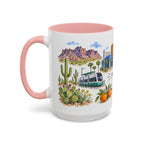 Mesa Illustrated Travel Mug | City Souvenir Accent Coffee Mug | 11oz 15oz Ceramic Cup