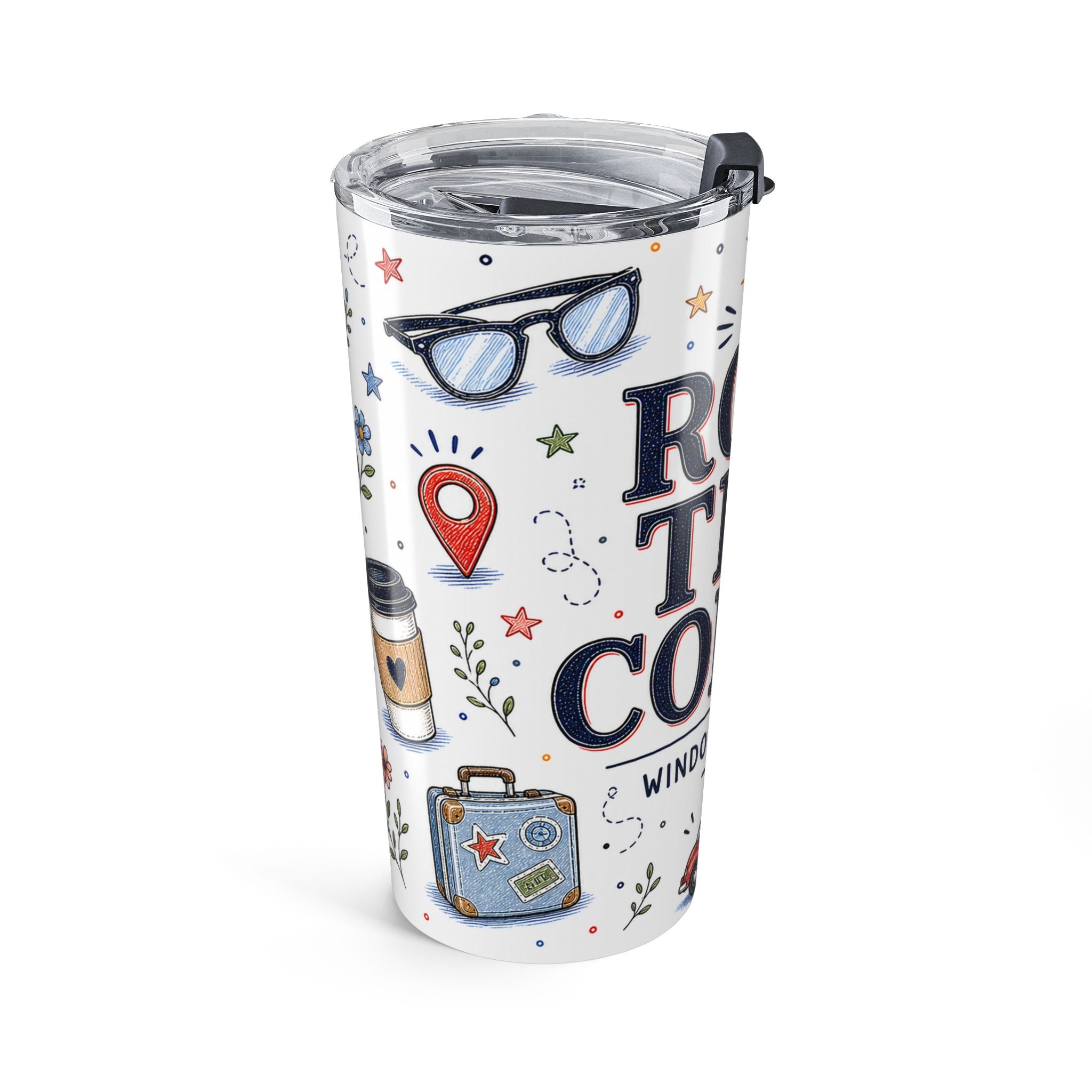Road Trip Coffee 20oz Tumbler | Travel Lover Gift | Insulated Stainless Steel Travel Cup