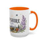 New Hampshire State Map Mug | Botanical Accents, Mountain Landscape Coffee Cup