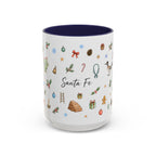 Santa Fe Christmas Mug | Watercolor City Souvenir | Ceramic Coffee Cup (11oz 15oz)