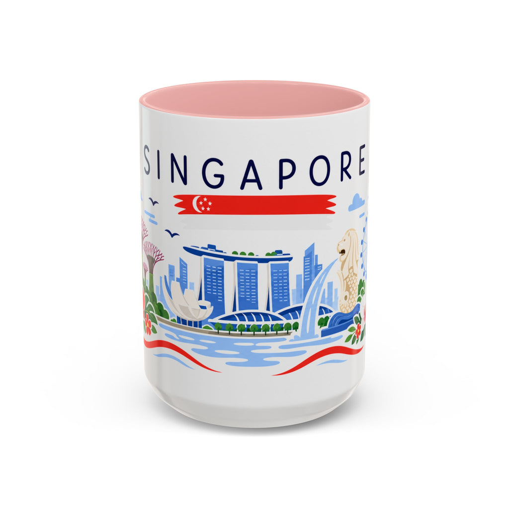Singapore Coffee Mug | Travel Souvenir Accent Mug | Country Gift Ceramic Cup 11oz 15oz