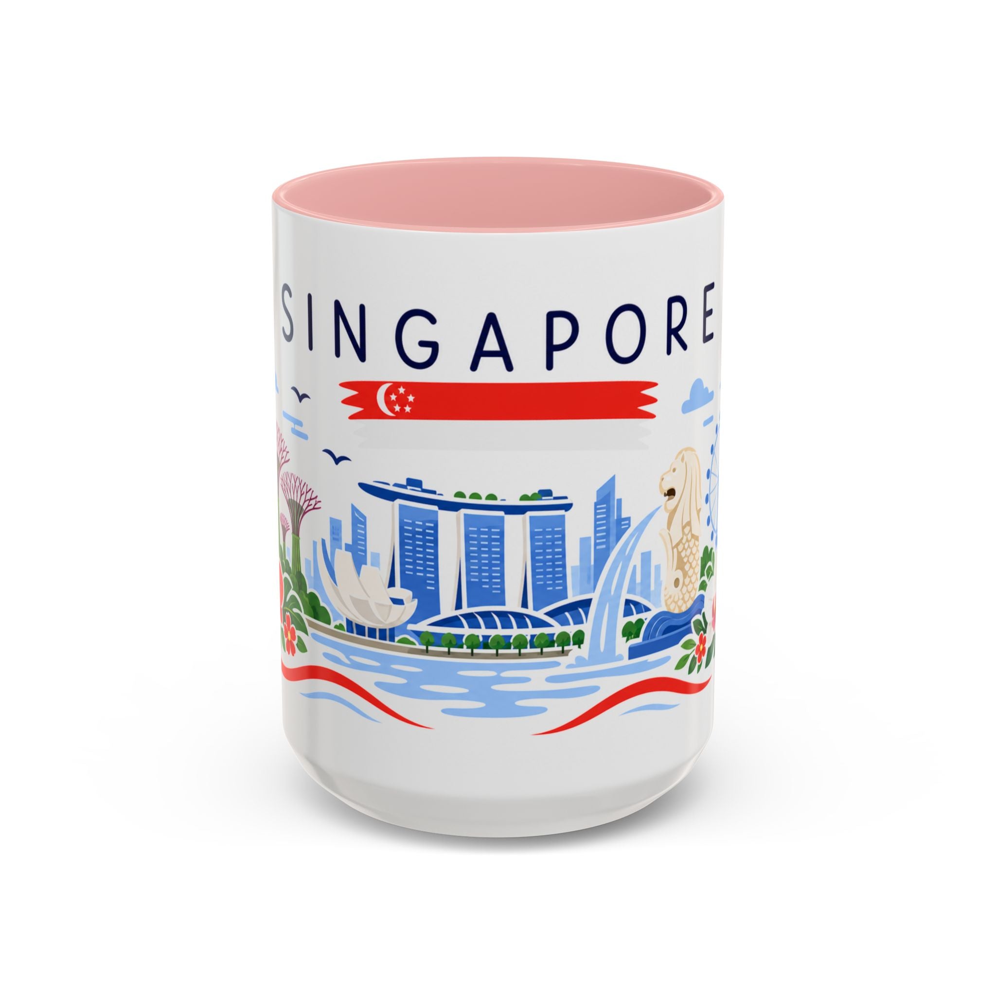 Singapore Coffee Mug | Travel Souvenir Accent Mug | Country Gift Ceramic Cup 11oz 15oz