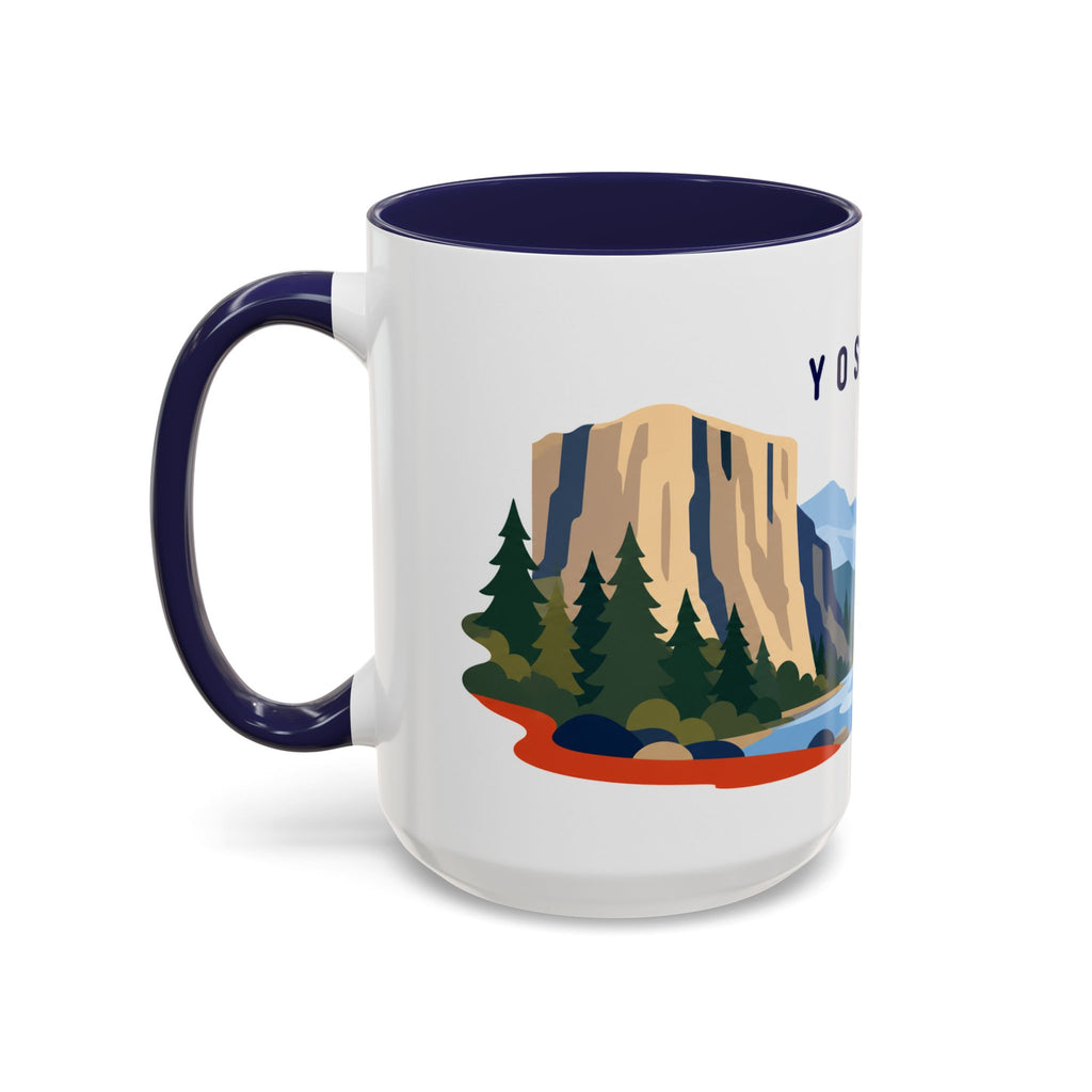Yosemite Coffee Mug | Travel Destination Souvenir Gift | Accent Color Ceramic 11oz 15oz