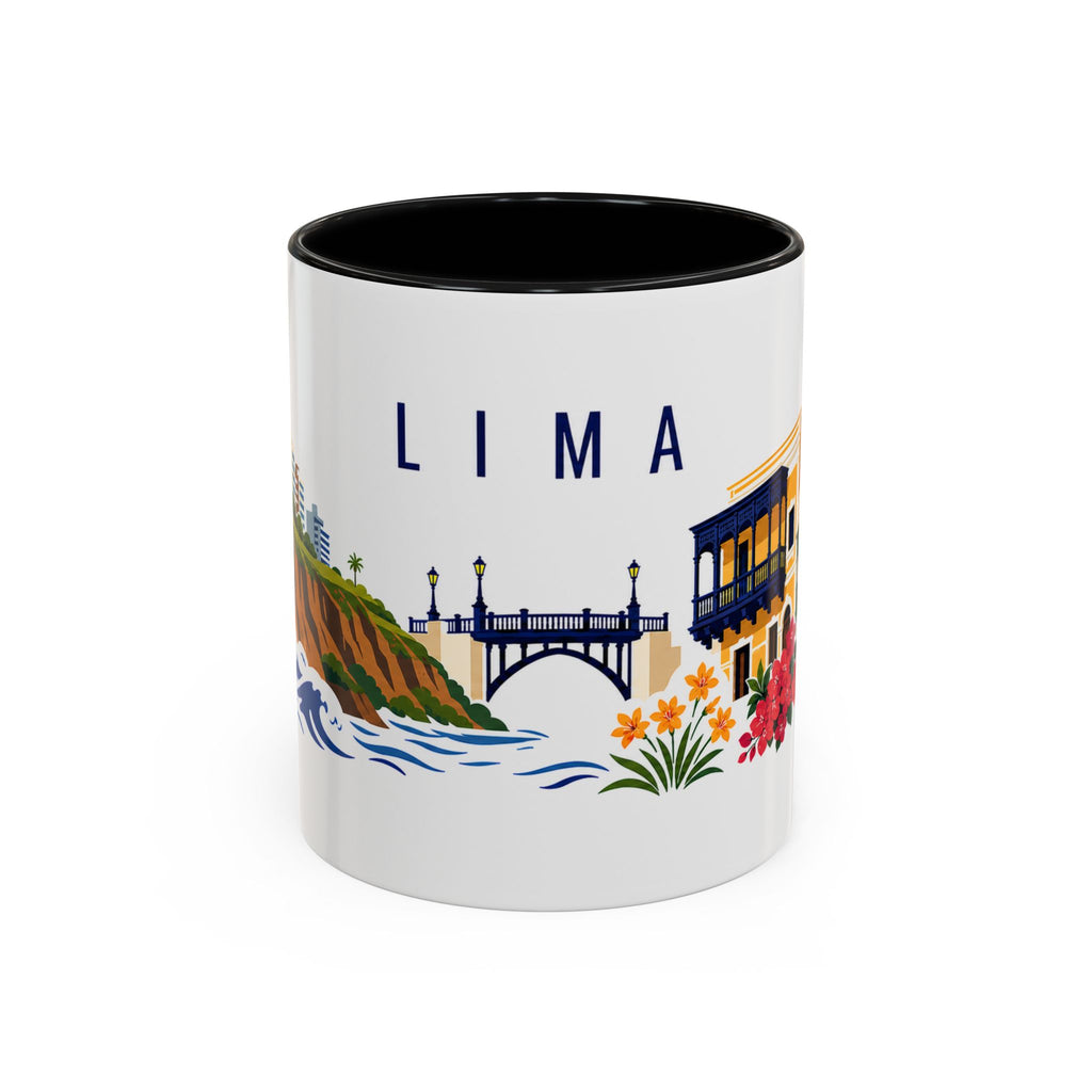 Lima Coffee Mug | Peru Travel Souvenir | Porcelain Decal City Gift | 11oz 15oz Accent Mug