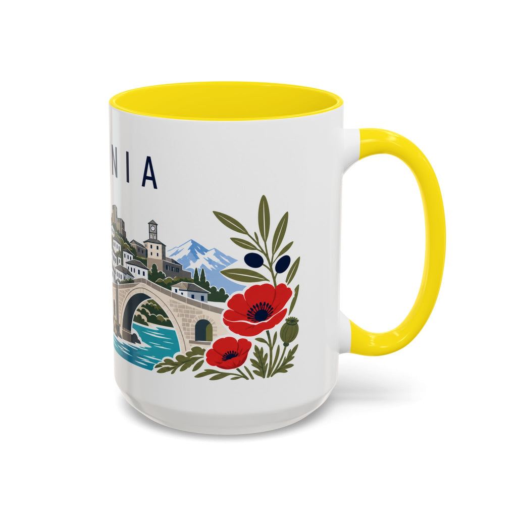 Albania Coffee Mug | Travel Souvenir Accent Mug | Country Gift Ceramic Cup 11oz 15oz