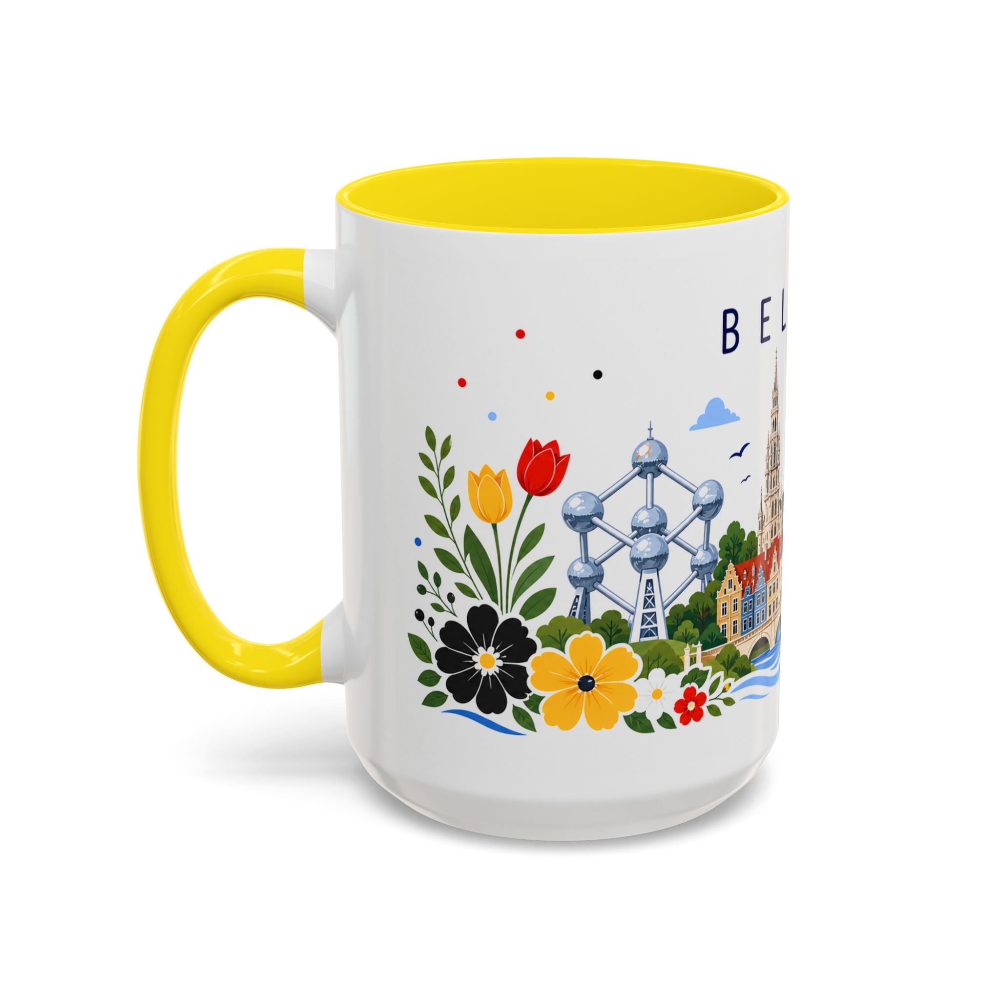 Belgium Coffee Mug | Travel Souvenir Accent Mug | Place Gift Ceramic Cup 11oz 15oz