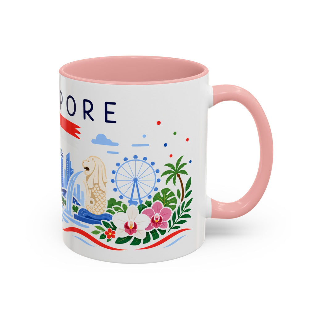 Singapore Coffee Mug | Travel Souvenir Accent Mug | Country Gift Ceramic Cup 11oz 15oz