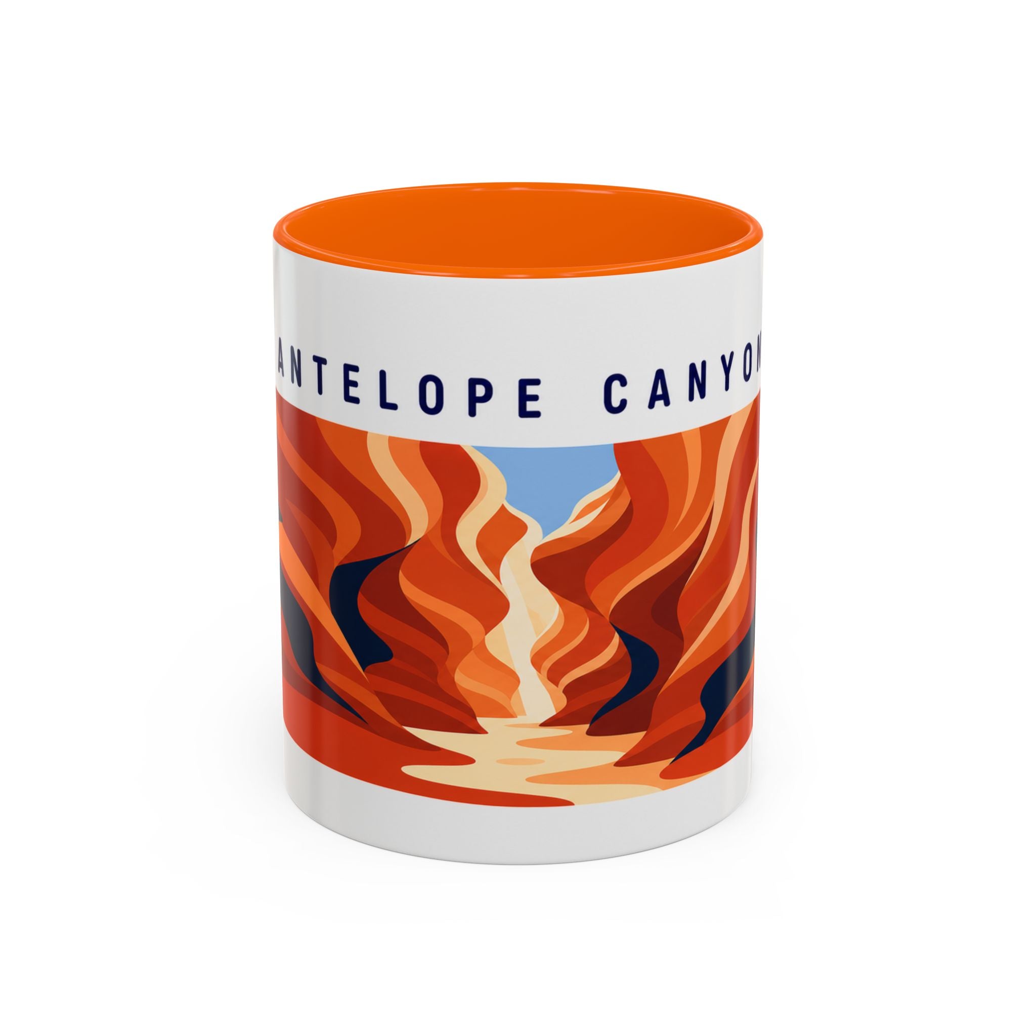 Antelope Canyon Coffee Mug | Travel Destination Souvenir Gift | Accent Color Ceramic 11oz 15oz