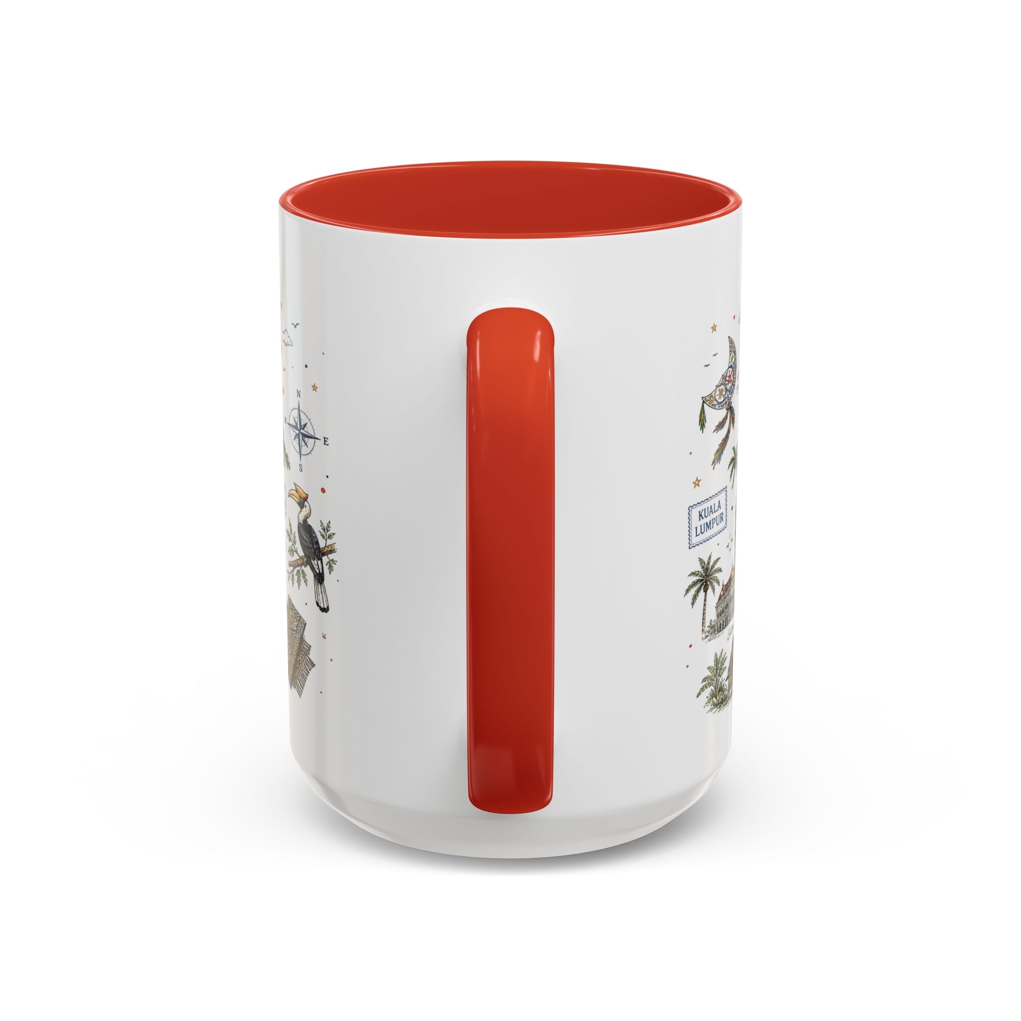 Kuala Lumpur Coffee Mug | Malaysia Souvenir Travel Gift | Accent Color Ceramic 11oz 15oz