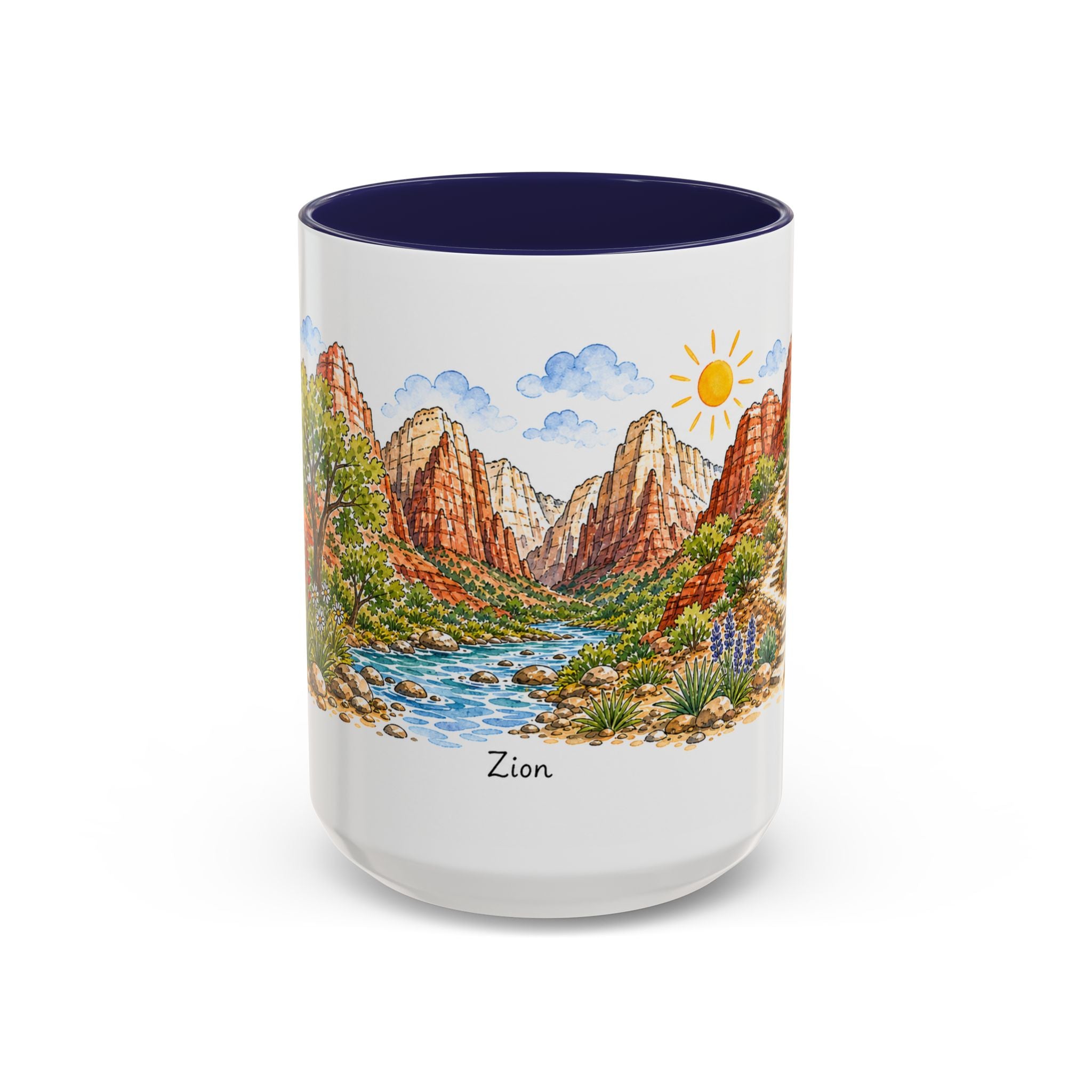 Zion National Park Mug | US Travel Souvenir Accent Coffee Mug | 11oz 15oz Ceramic Cup