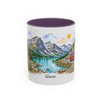 Glacier National Park Mug | US Travel Souvenir Accent Coffee Mug | 11oz 15oz Ceramic Cup