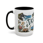Tasmania Coffee Mug | Travel Destination Souvenir Gift | Accent Color Ceramic 11oz 15oz