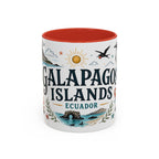 Galapagos Islands Coffee Mug | Travel Destination Souvenir Gift | Accent Color Ceramic 11oz 15oz