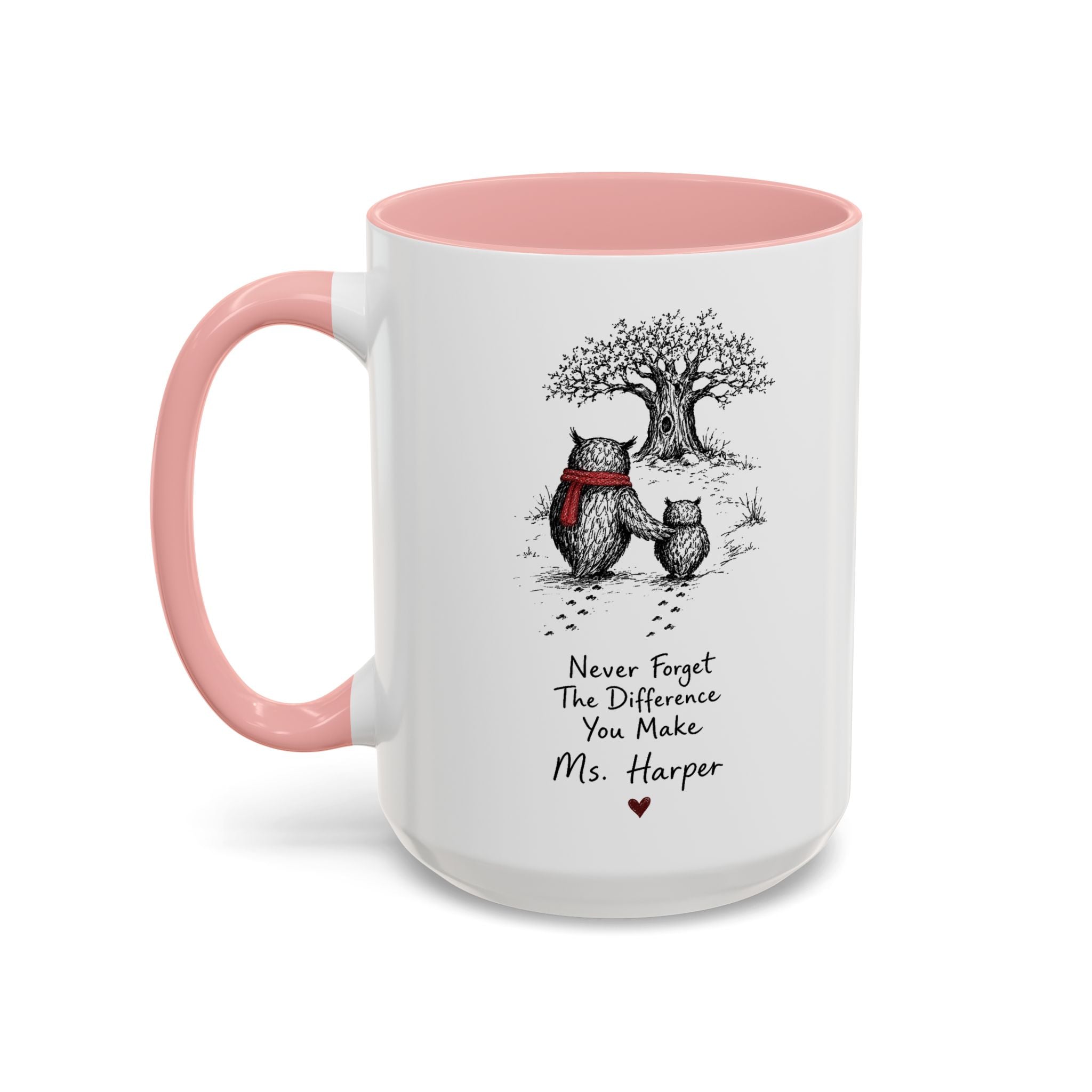 Personalized Wise Owl Teacher Mug | Owl Always Love Teaching | Custom Name Teacher Gift | 11oz 15oz