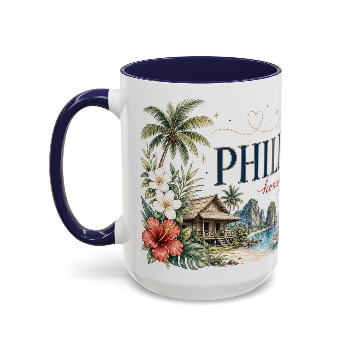 Philippines Home Country Mug | Moving Away Gift | Long Distance Friendship | 11 oz 15 oz Accent Mug